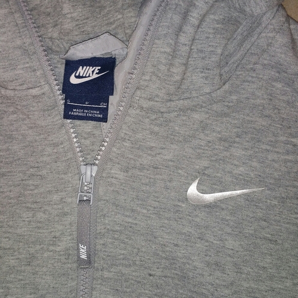 Nike Gray Zip Up Hoodie Hi Lo Hem Size Small - Picture 7 of 11